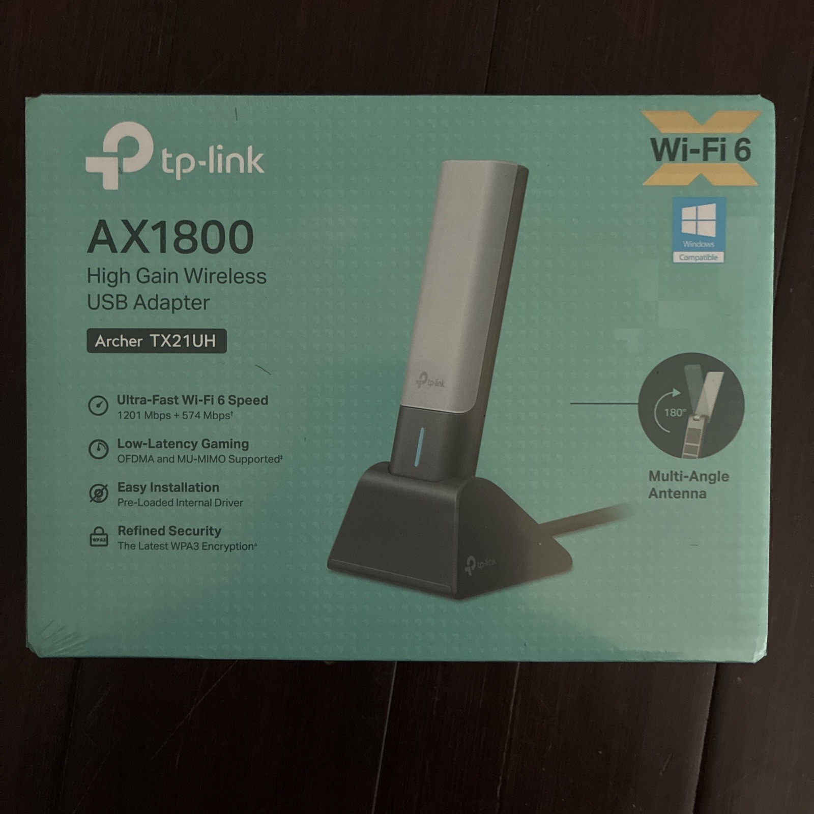 TP-Link AX1800 High Grain Wireless USB Adapter (Archer TX21UH)