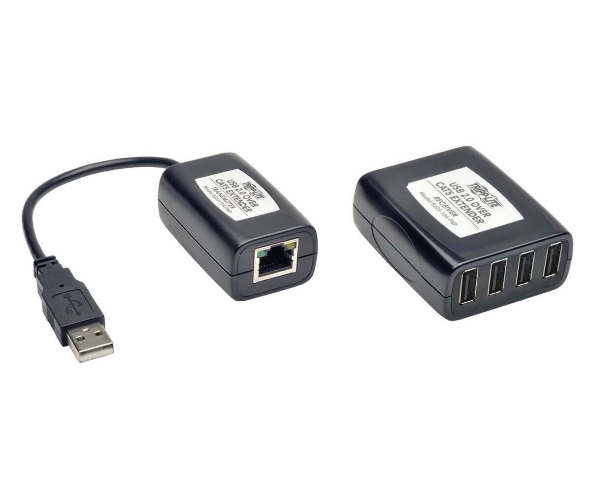TRIPP LITE 4PORT USB 2.0 OVER CAT5/CAT6 EXTENDER TRANSMITTER & RECEIVER