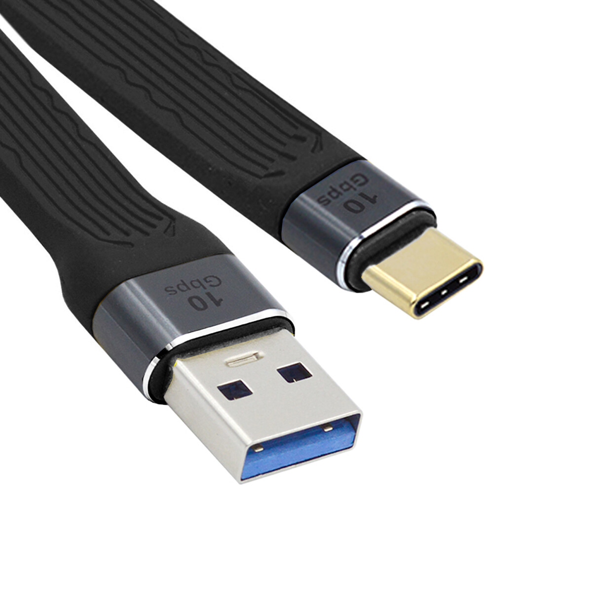 NFHK Type-C Laptop & Phone Flat Slim FPC Data Cable Host to USB3.0 Type A Male