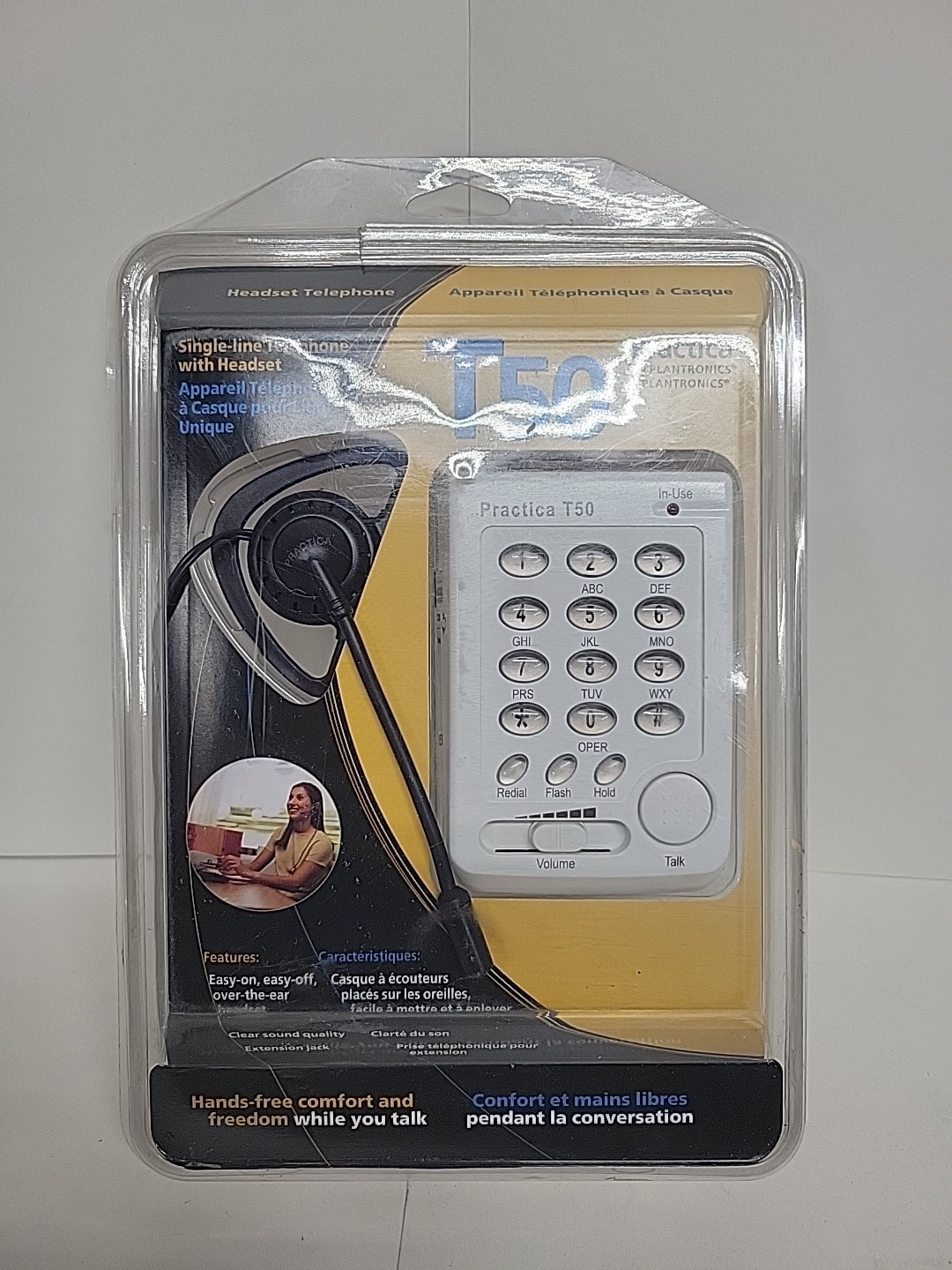 Plantronics T50 Practica Single Line Telephone includes  Mono Headset