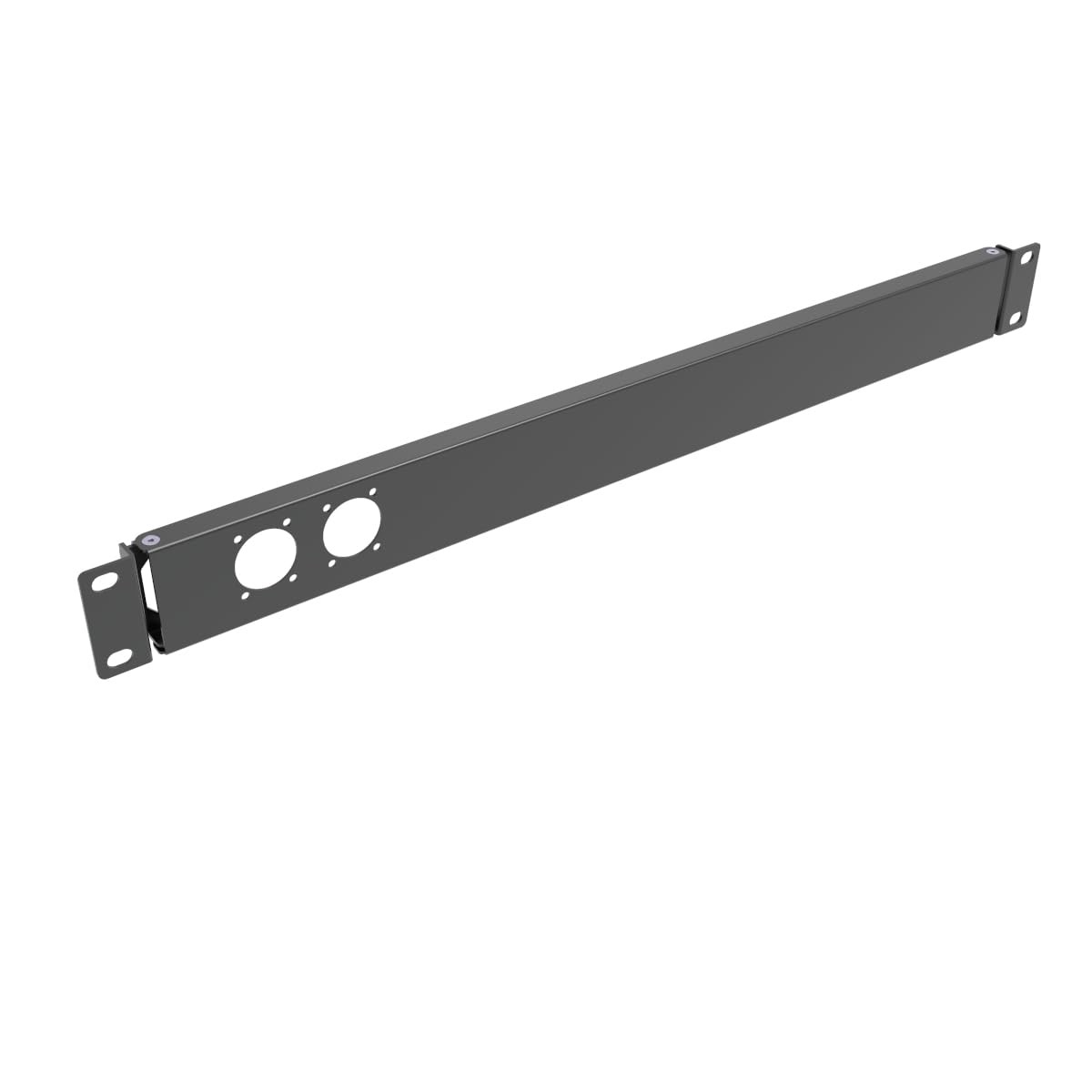 QiaoYoubang 1U Hinged Rack Panel 2D XLR HDMI Audio Mount 1U2D, Black 