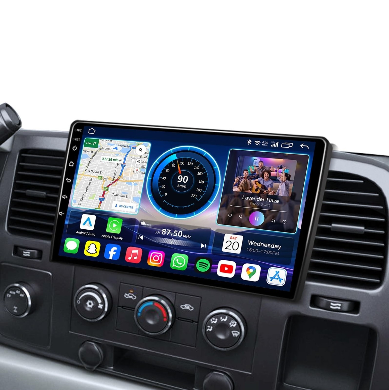 4Core 64ROM Android 13 Radio Upgrade for Chevy Silverado 2007-2013: Tahoe Equ...
