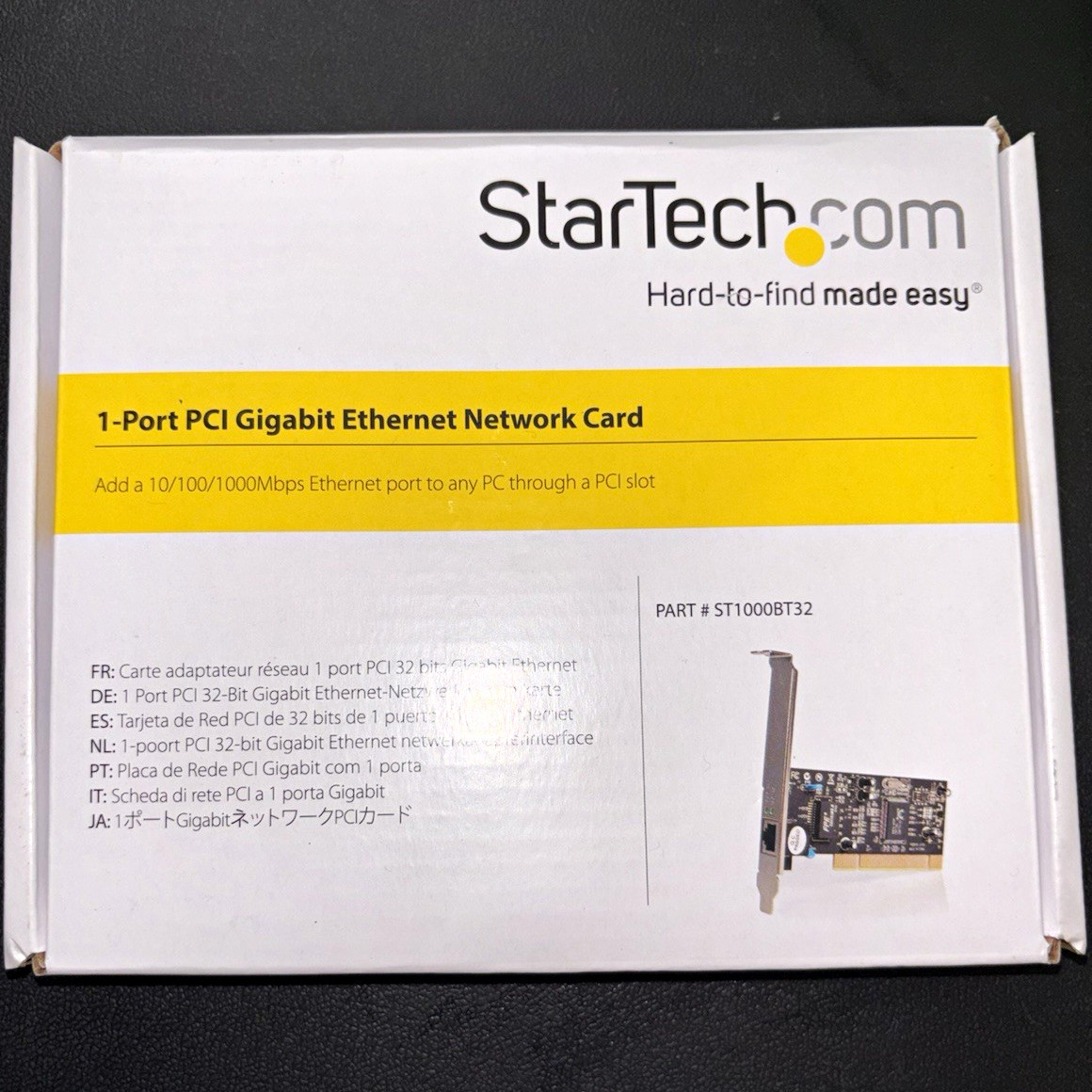 StarTech.com ST1000BT32 1-Port PCI 34 bits Gigabit Ethernet Network Card