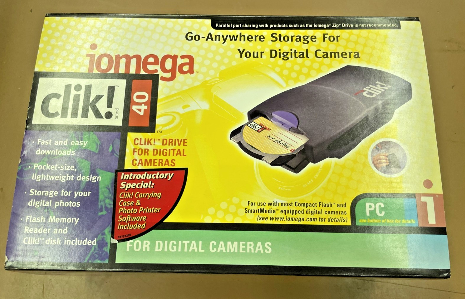 *NEW* Iomega Clik 40MB Mobile Drive for PC Vintage NOS