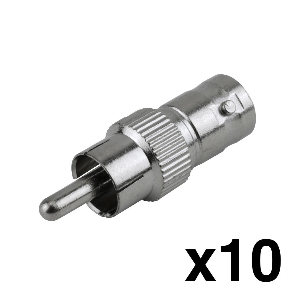 Construct Pro BNC Female to RCA Male Connectors (10 Pack)