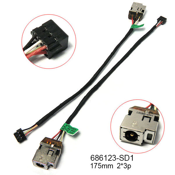 HP ENVY PRO 4-1000 POWER JACK HARNESS PLUG IN CABLE 686123-SD1 686124-FD1
