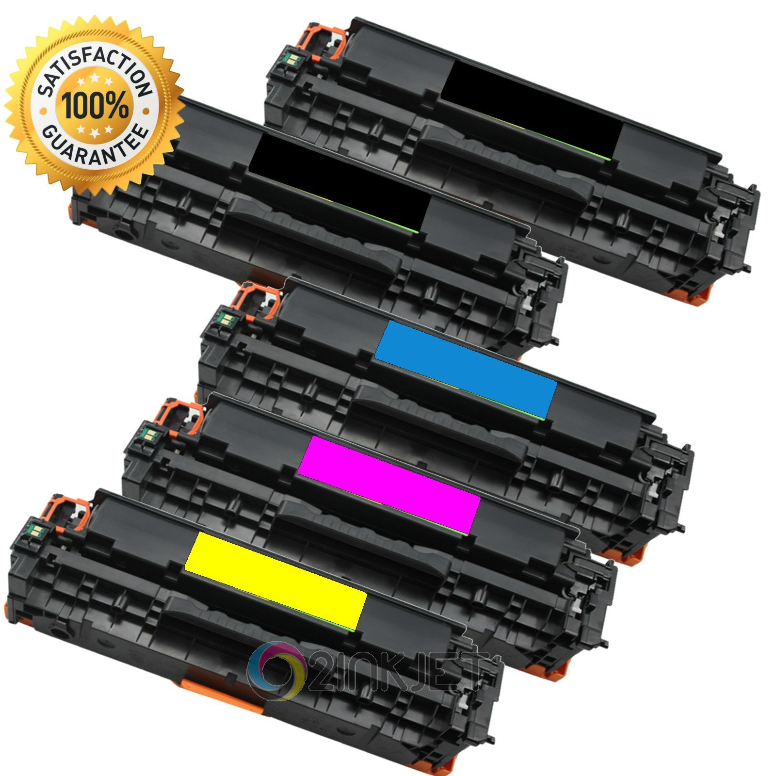 5 x Color Toner for HP CC530A CC531A CC532A CC533A 304A LaserJet CM2320 CP2025