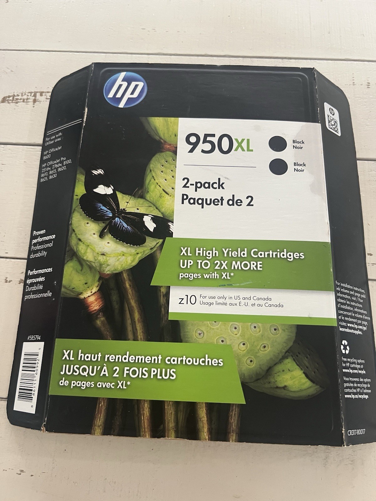 Genuine HP 950XL High Yield 2 Pack Black  in Retail Box OEM New Sealed Exp 2016