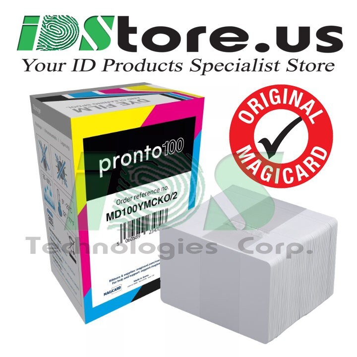 Magicard MD100YMCKO/2 Color Ribbon 100 prints with 100 PVC Cards for Pronto 100