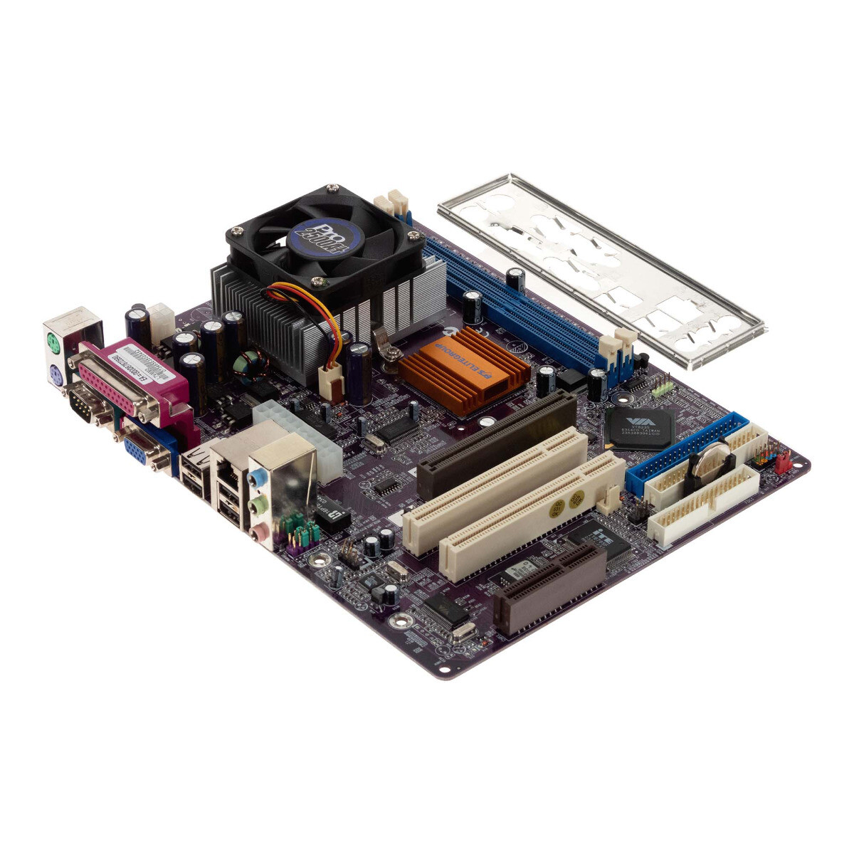 Motherboard Matx ECS L7vmm3 Rev: 1.0 C AMD Athlon 1600+ DDR AGP PCI Cnr With Fan