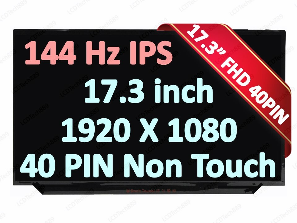 New LCD Screen for 40pin 144Hz MSI GE75 RAIDER 10SE 10SF 10SGS FHD 1920x1080