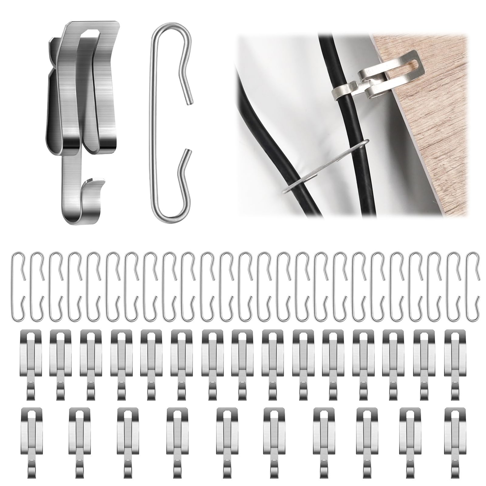 100 PCS Heat Cable Roof Clips and Spacers for Installing Heat Tape