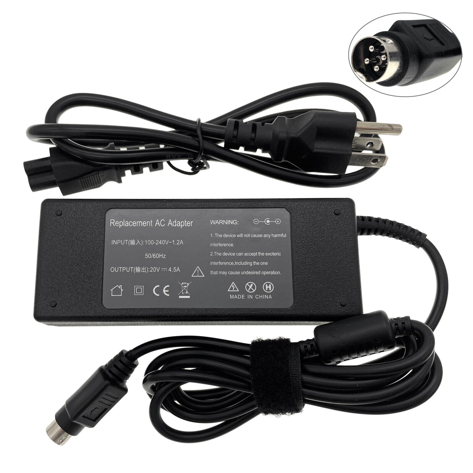 20V 90W AC Adapter For Dell LCD Monitor R0423 0R0423 ADP-90FB(4-Pin Tip)