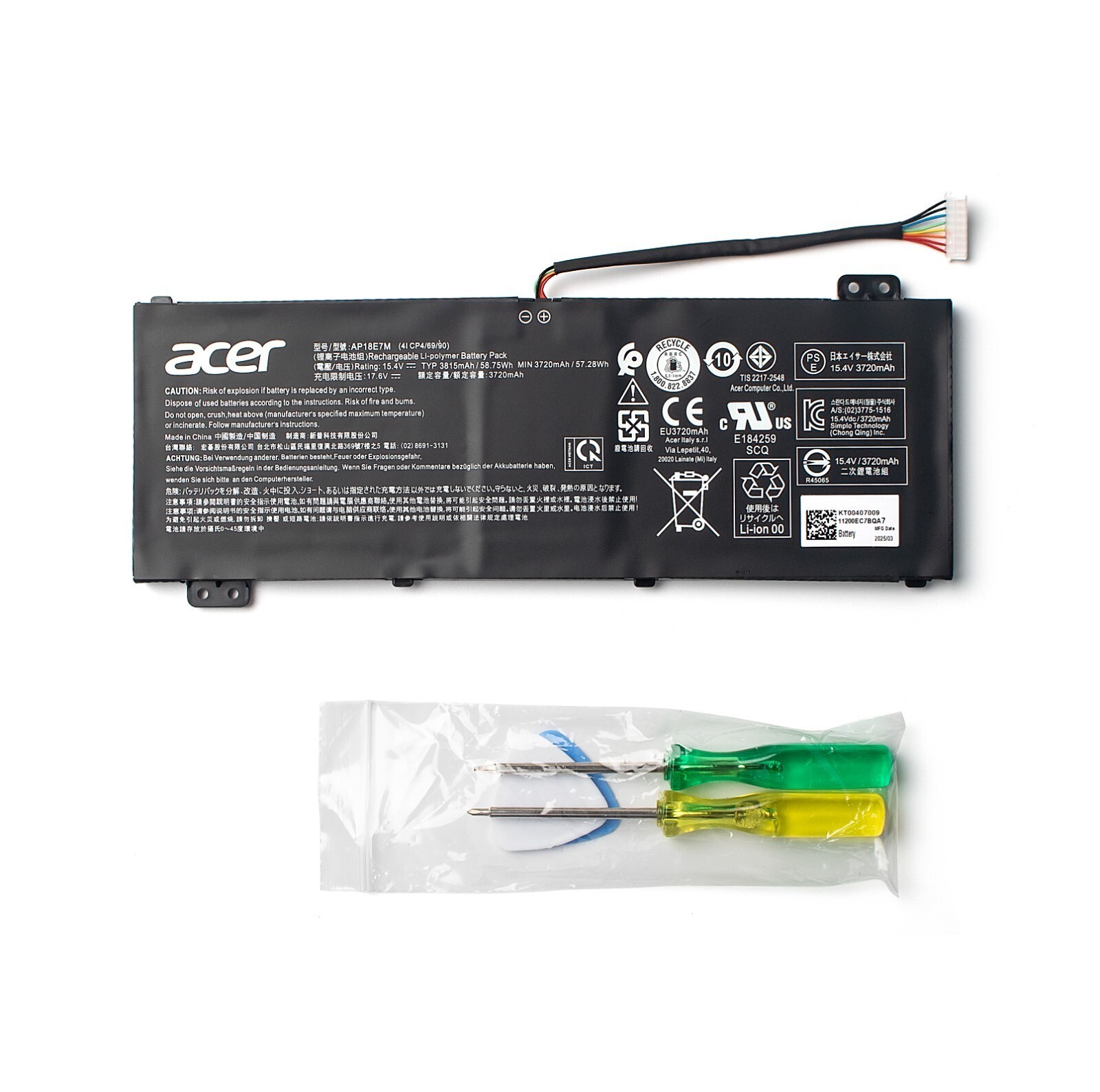 OEM Genuine AP18E7M AP18E8M Battery For Acer Nitro 5 AN515-52 AN515-54 AN515-55