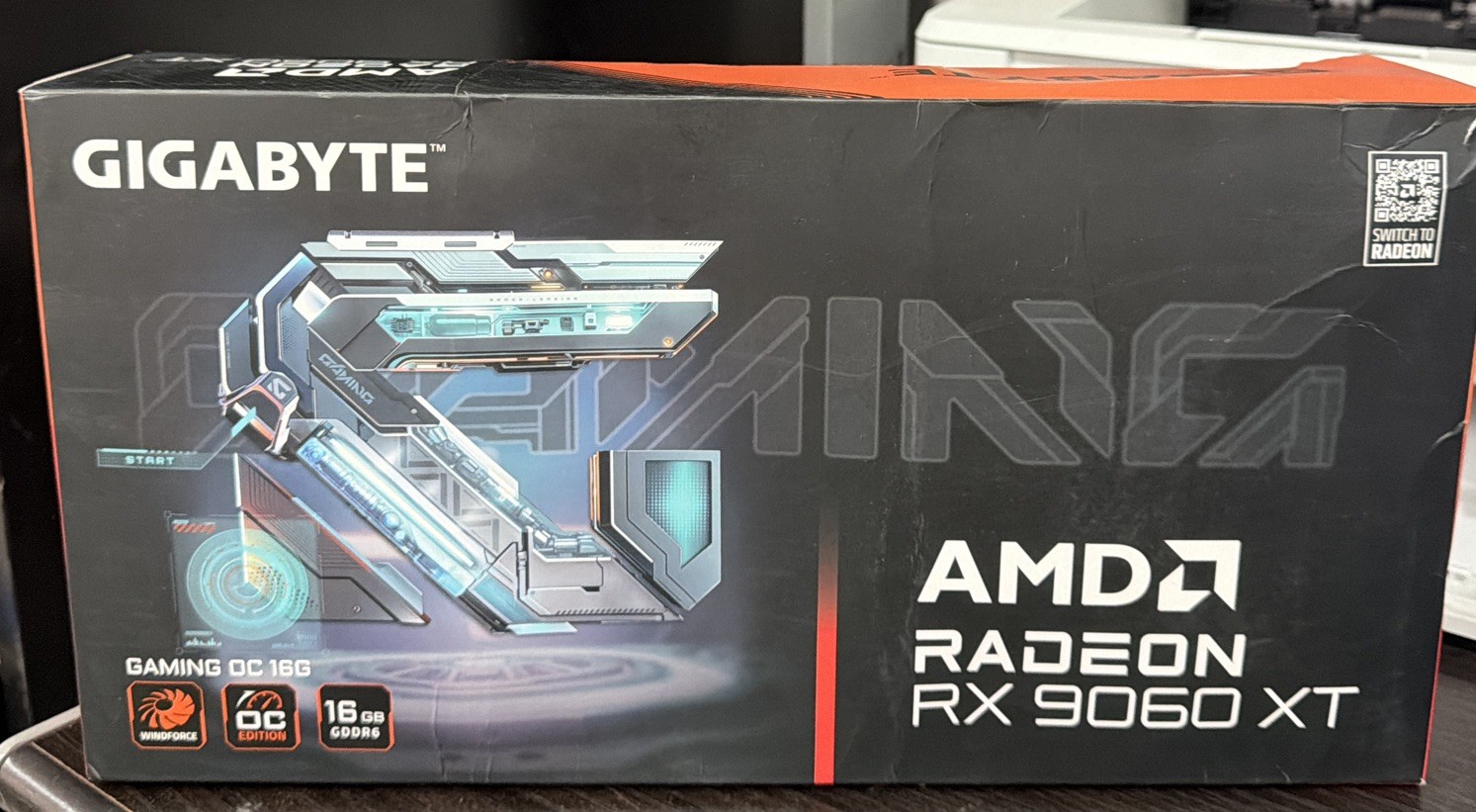 GIGABYTE Radeon RX 9060 XT Gaming OC 16G Graphics Card, PCIe 5.0, GDDR6 Video
