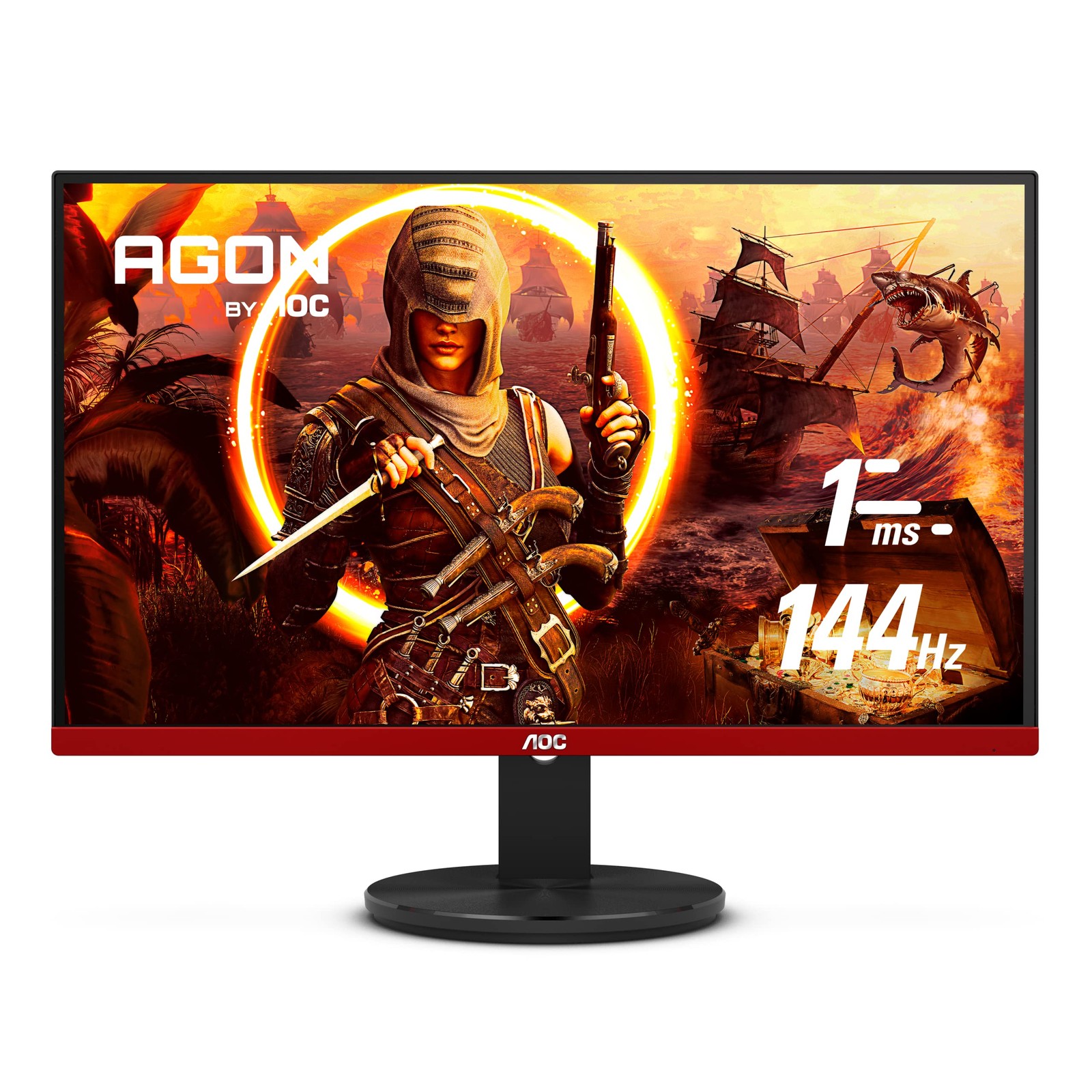 G2490VX 24" Class Frameless Gaming Monitor, FHD 1920x1080, 1ms 144Hz, FreeSyn...