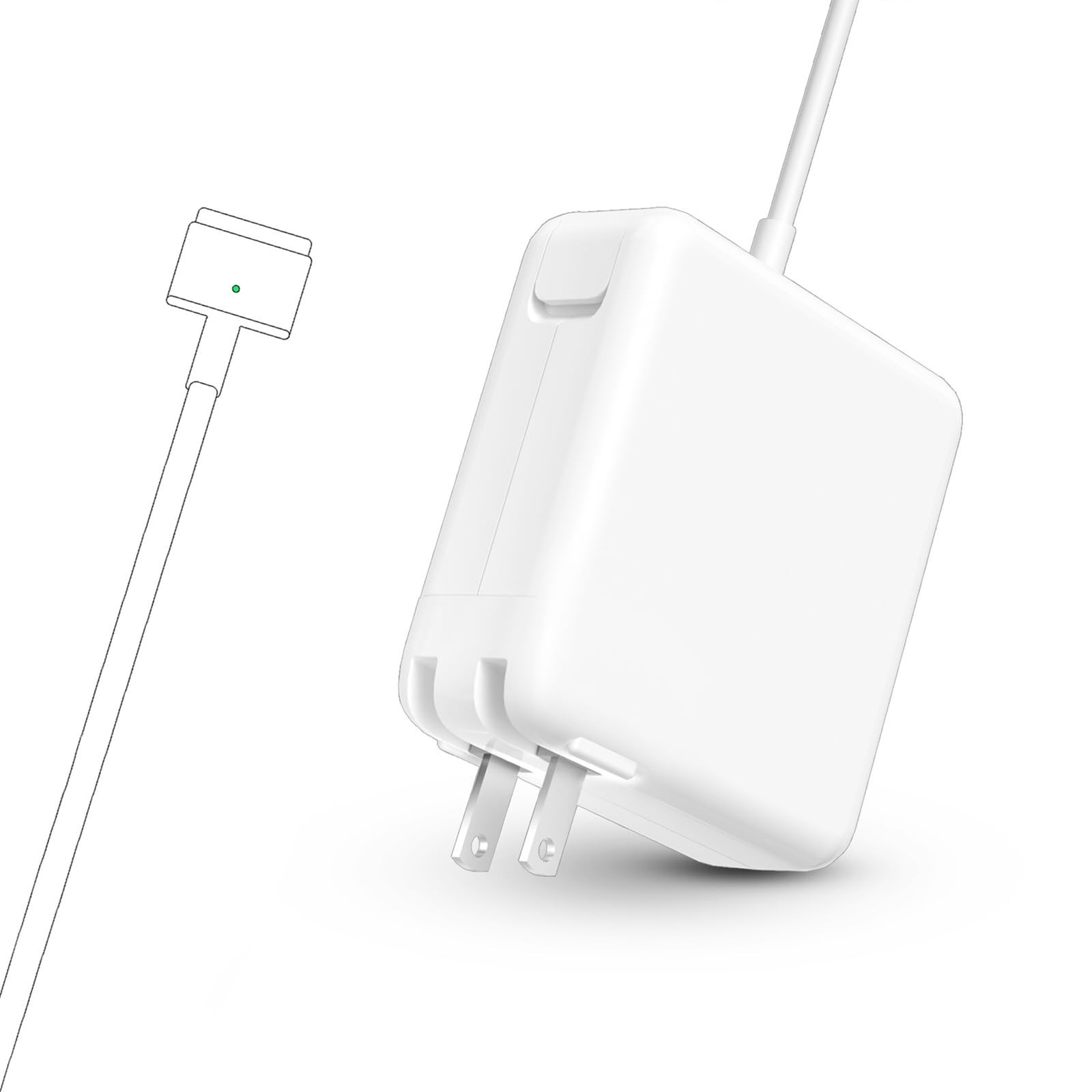 60W Magnetic T-Tip Power Adapter for MacBook Pro (2012-2017) - Fast Charging
