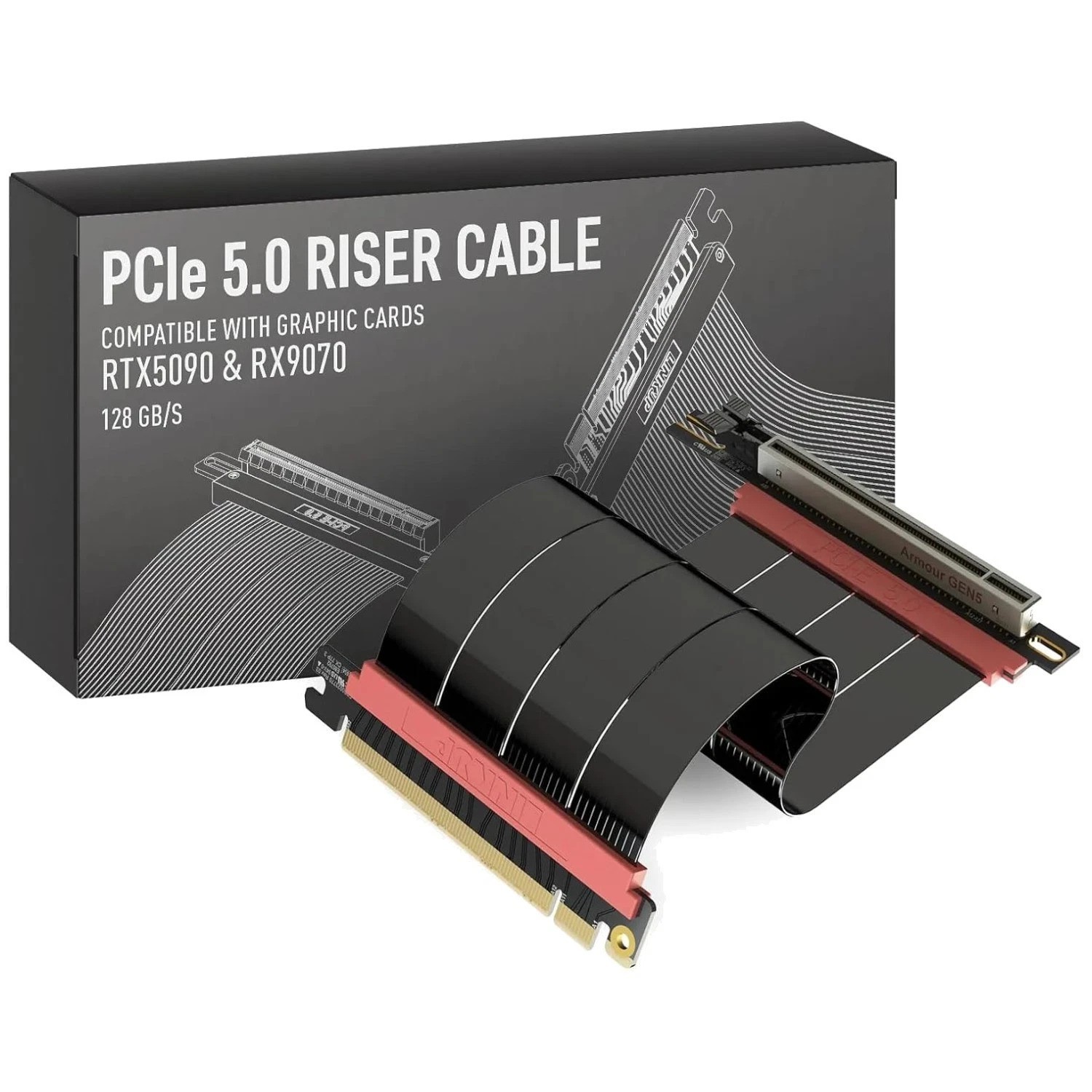 Stable PCIe 5.0 Riser Cable | Compatible with PCIe 4.0``