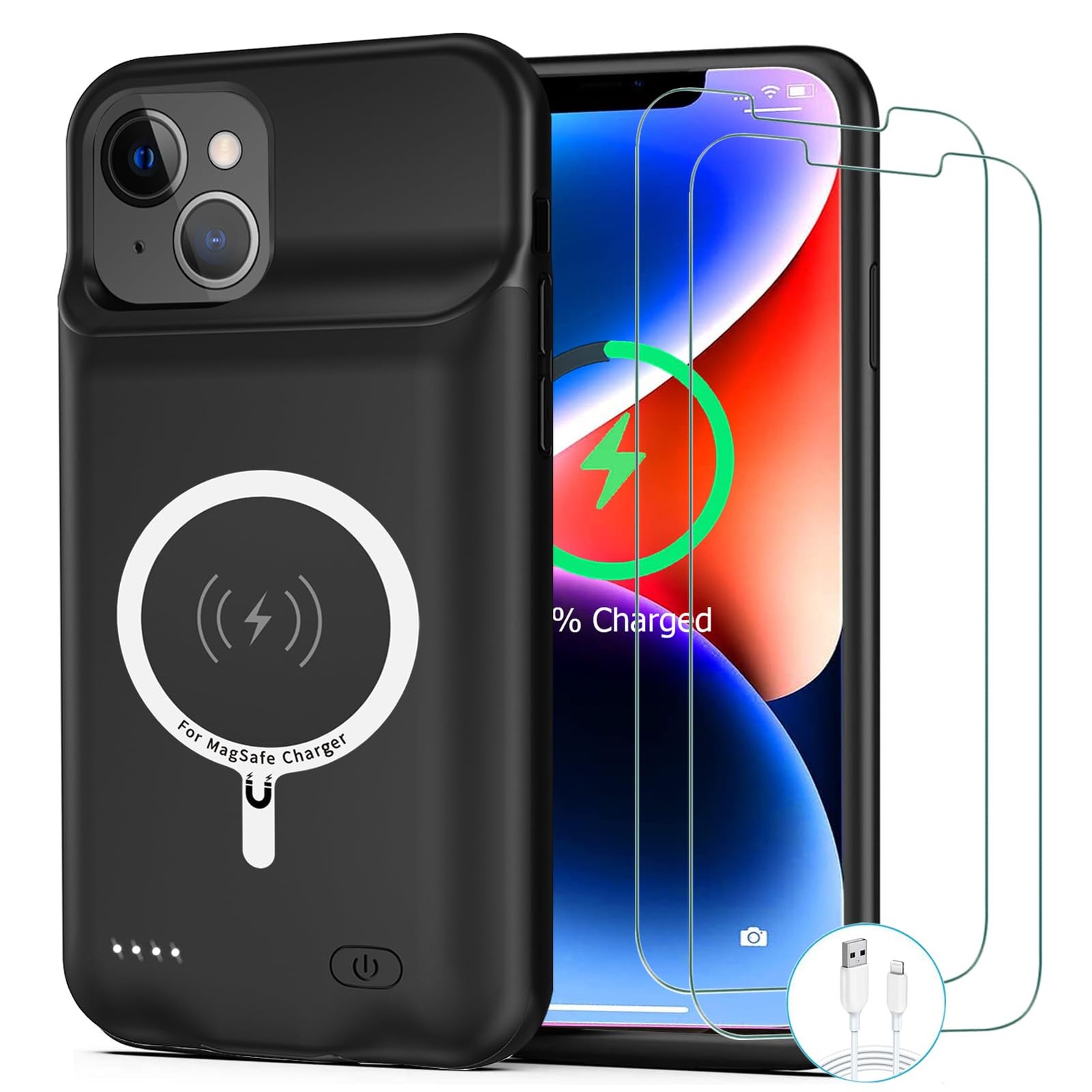 Bovsrt Battery Case For Iphone 14 10000Mah Enhanced Rechargeable Portable