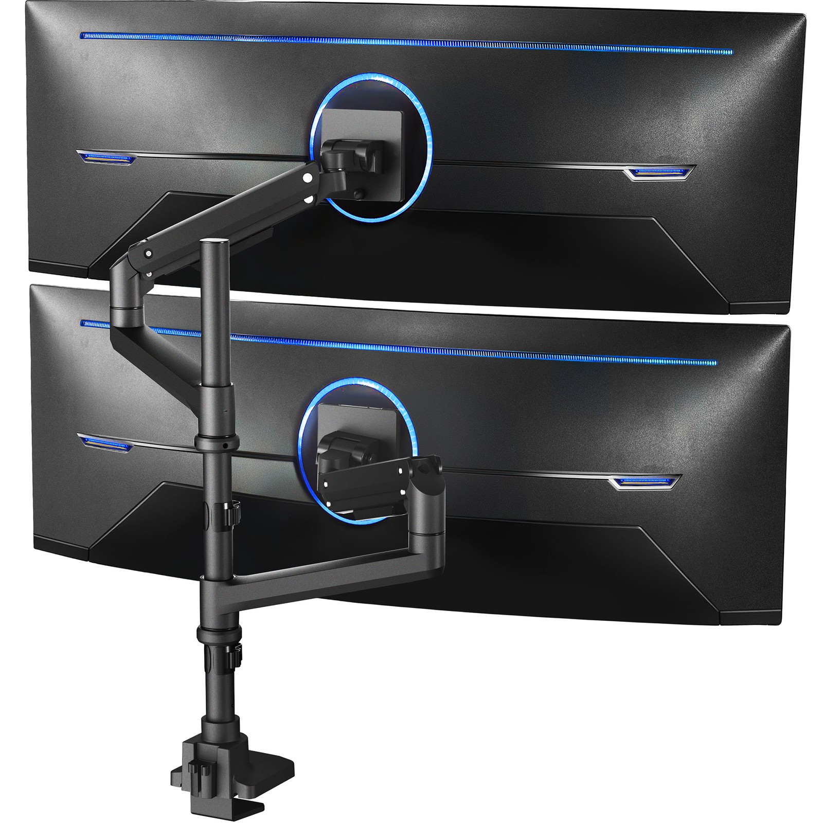 VIVO Pneumatic Arm Dual Ultrawide Monitor Desk Mount for Computer Screens to 49"