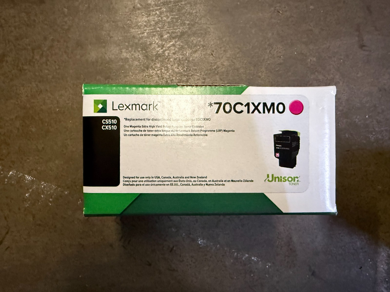 Lexmark 70C1XM0 Extra High Yield MAGENTA Toner Cartridge UNOPENED