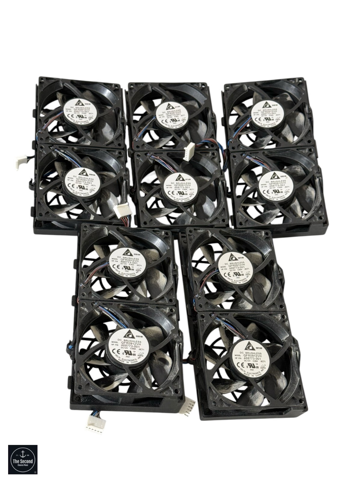 Lot of 5 HP Workstation Z600 PC Dual System Cooling Fan 468773-001 / QFR0912VH