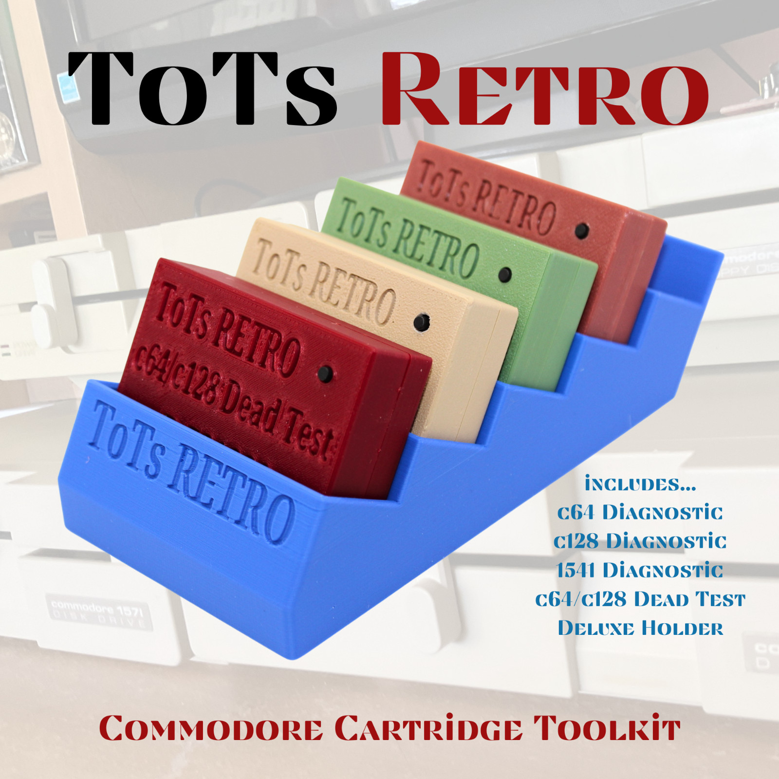 Commodore 64 Commodore 128 Cartridge Tool Set Dead Test, Diagnostic, 1541 Tools