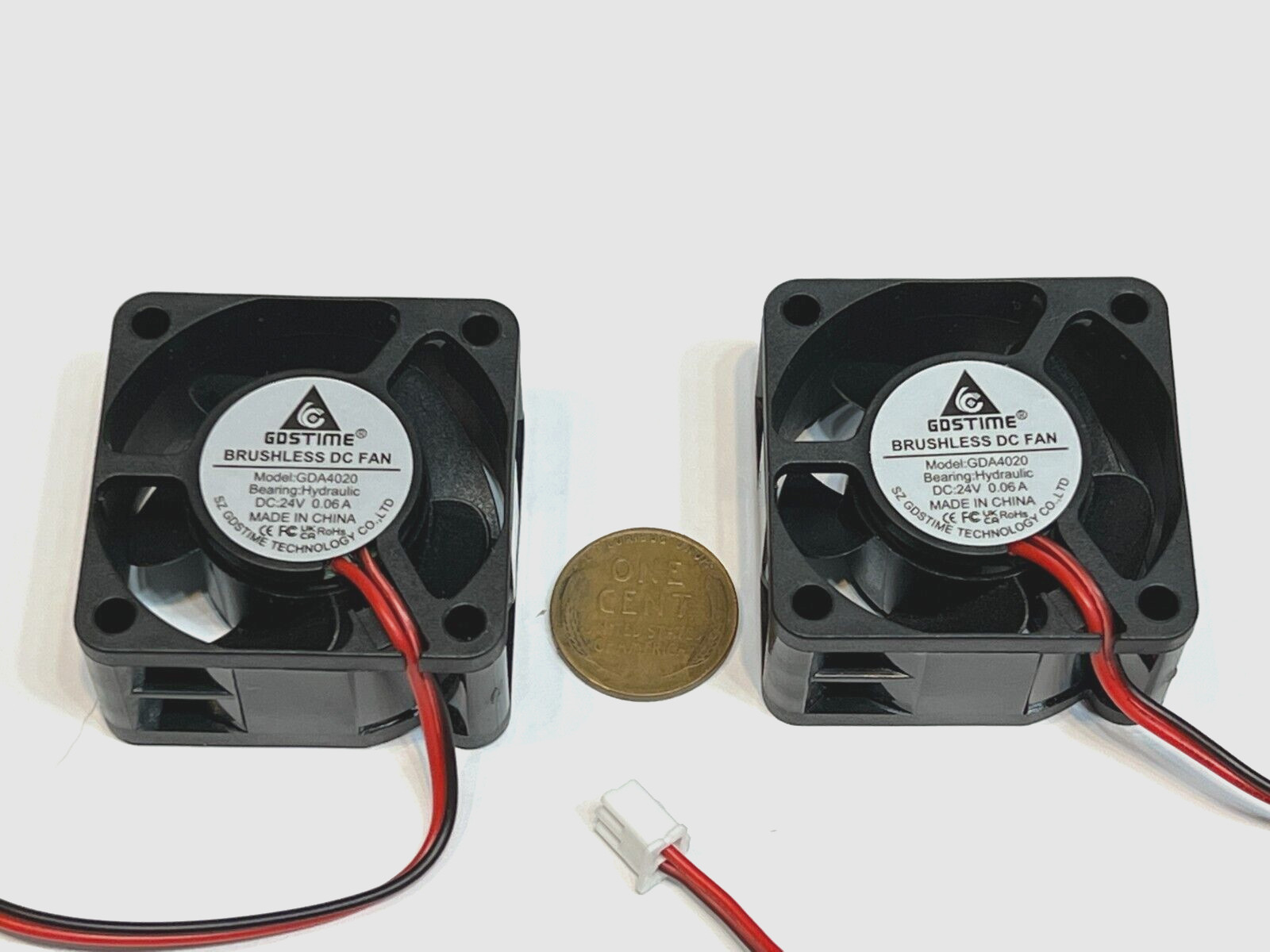 2 Pieces 3d Printer 24V Case Fan DC Computer Cooling 2pin 40mm X 20mm 4020 A32