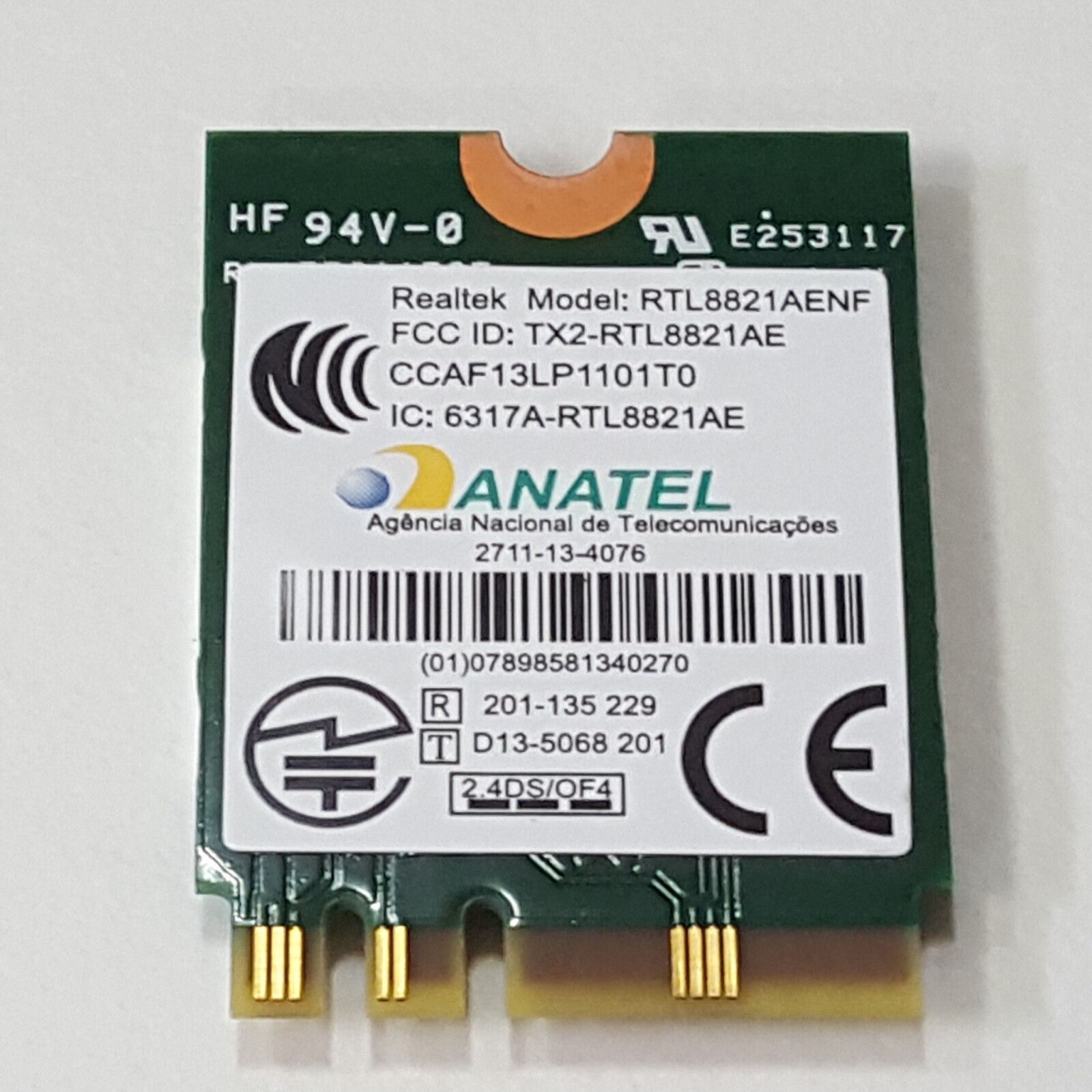 Genuine Realtek RTL8821AENF Dual Band NGFF M.2 WiFi + BT 4.0 Card SW10A11648 