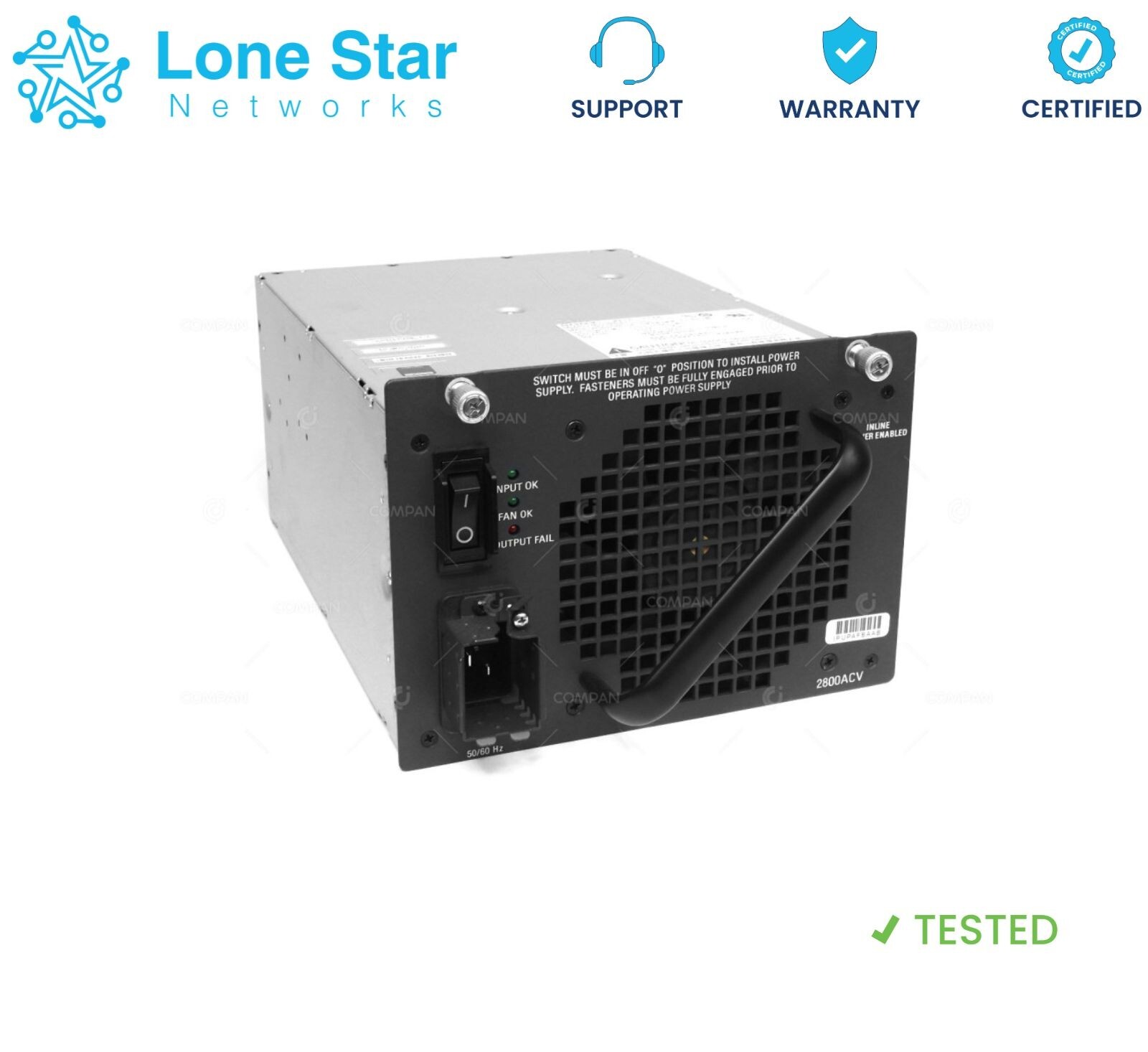 Cisco PWR-C45-2800ACV Catalyst 4500 2800W Power Supply