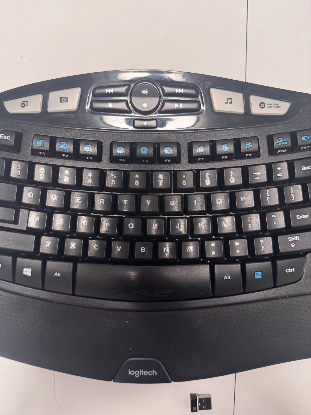 Logitech K350 Wireless Keyboard w/ USB Unifying Receiver Dongle Tested Great