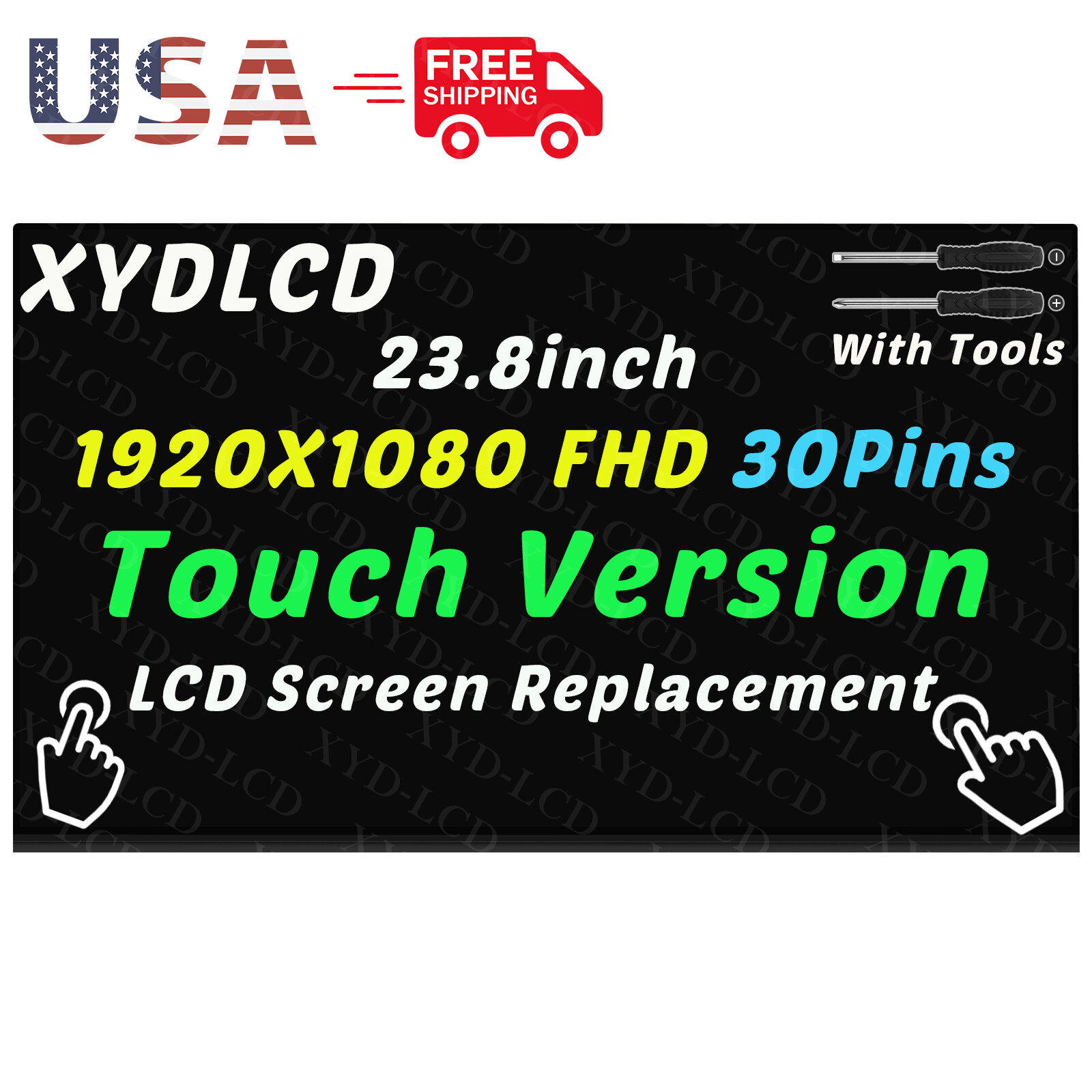 23.8" for HP 24-F0010NQ 24-F0010NU All-in-One LCD Touch Screen Panel Replacement