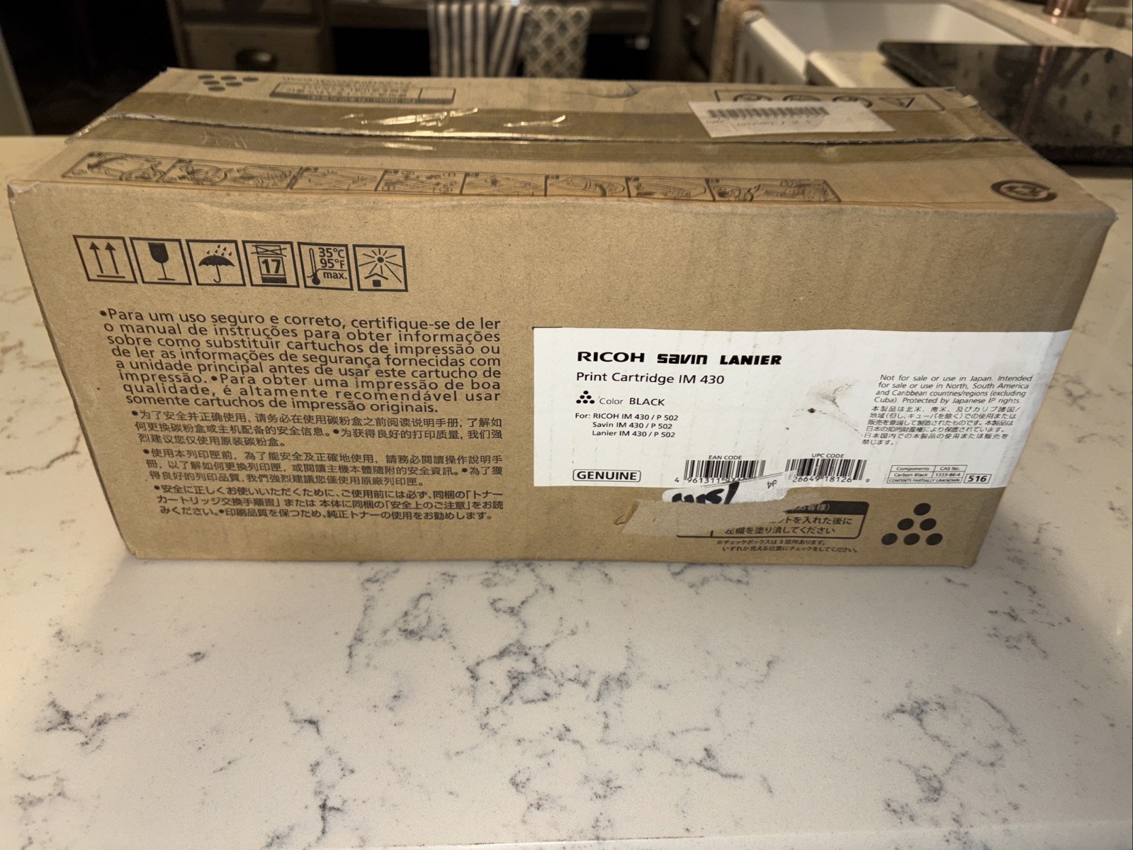 Genuine Ricoh IM 430/P 502 Black Toner Cartridge 419078 418126 NEW