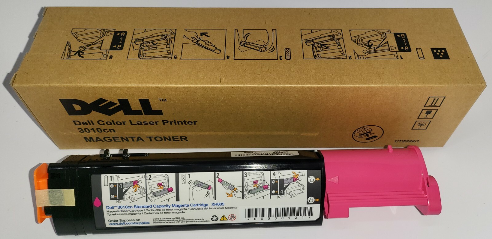 Dell Toner Ctg XH005 Magenta for Dell 3010cn Color Laser Printer