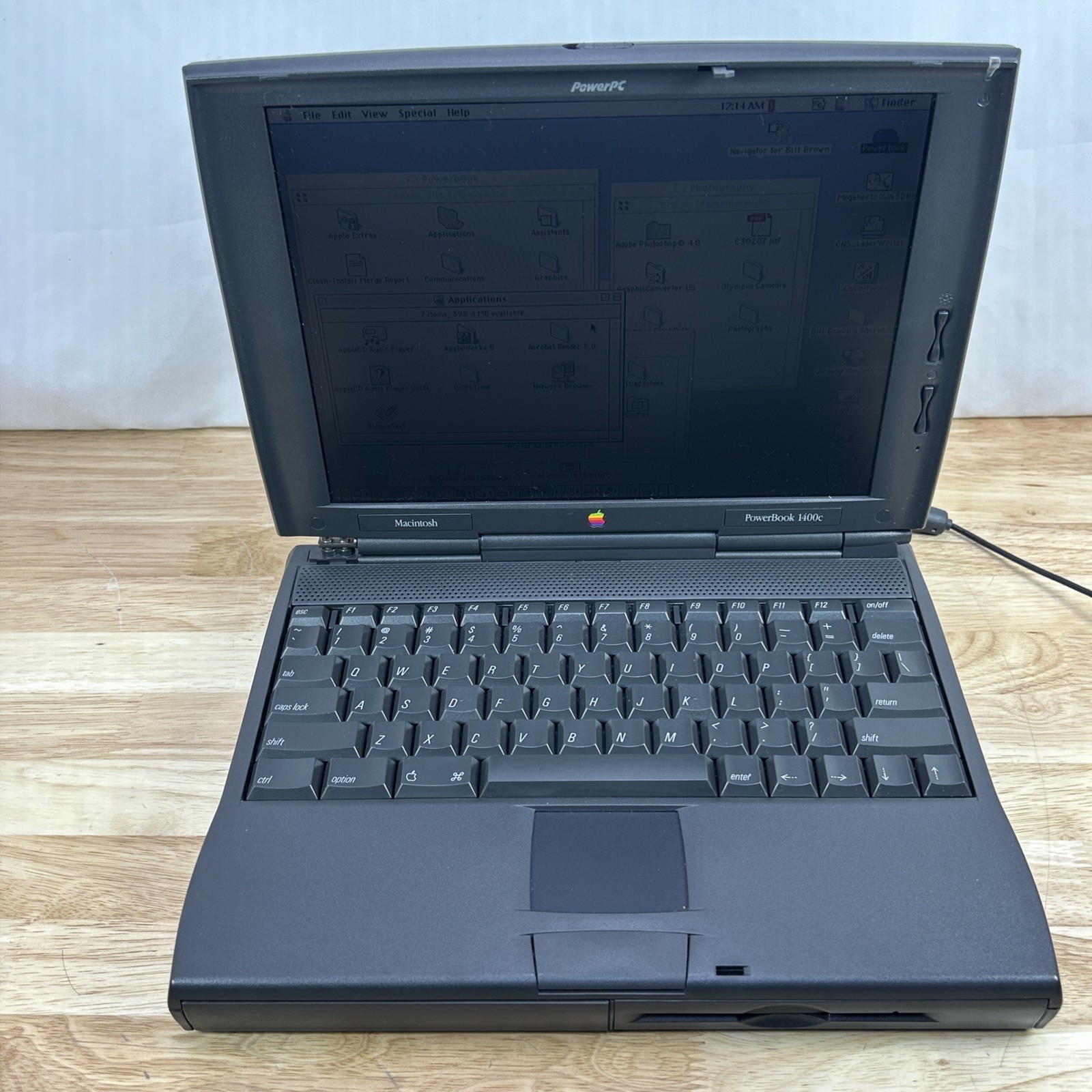 Vintage Apple Macintosh Powerbook 1400c MAC OS 8.6 XJA3288 2 MB VRAM Upgrade