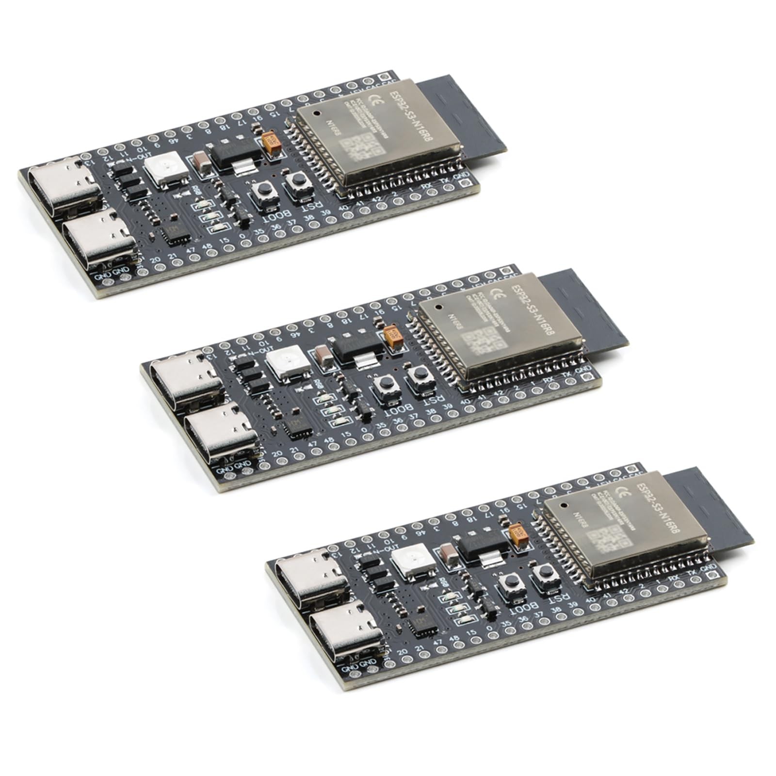 ESP32S3N16R8 Development Board Unsoldered WiFi Bluetooth MCU Module 3 PCS