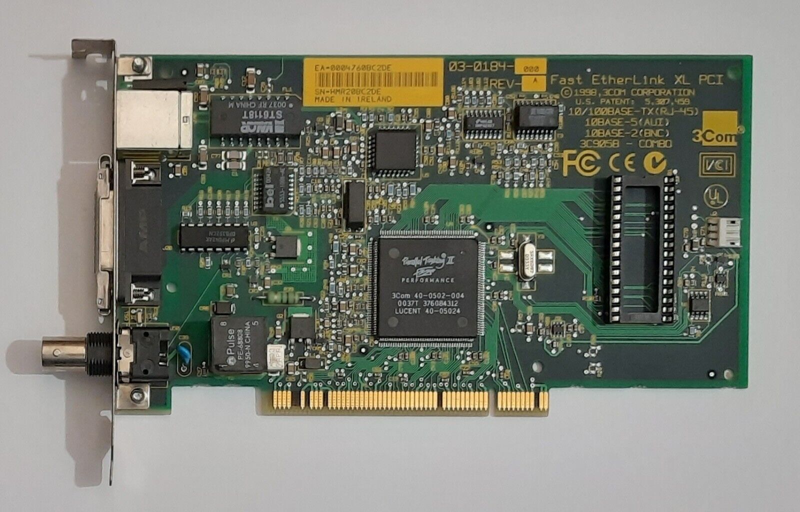 3COM Fast EtherLink XL PCI 3C905 Combo Network Card (BNC, RJ45, Retro, 2000)