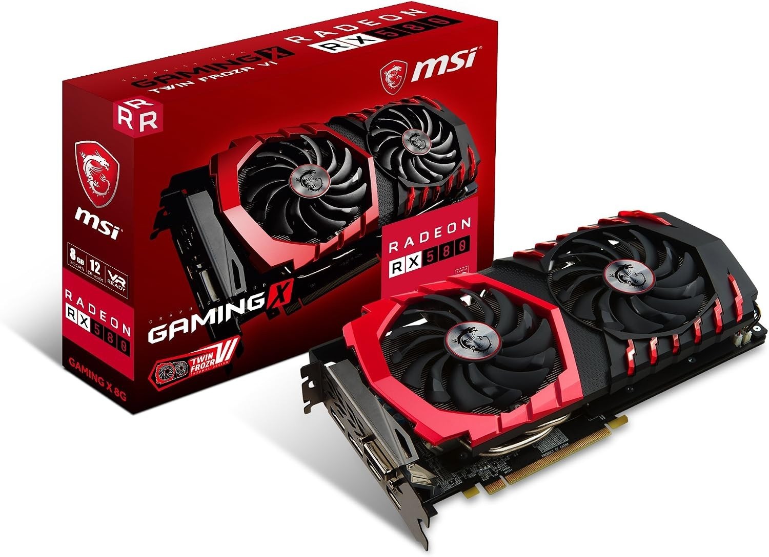 MSI Radeon RX 580 Graphics Card Gaming X 8GB GDDR5 DirectX 12 Twin Frozr VI