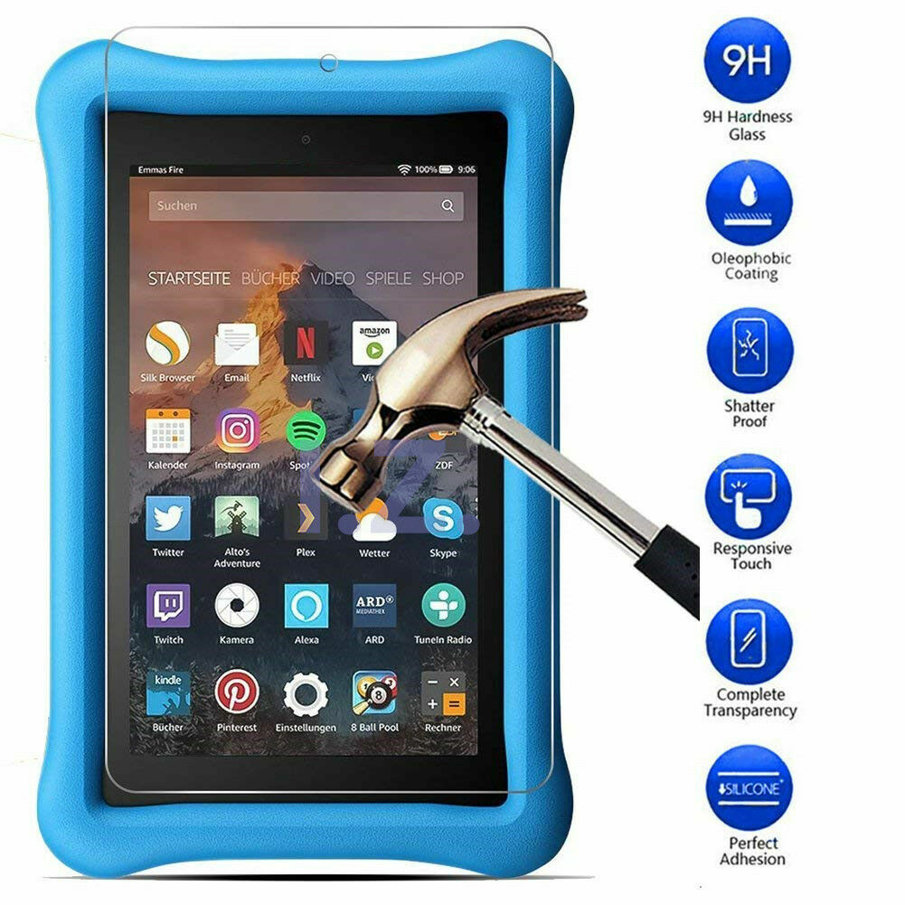 2PCS Tempered Glass Screen Protector For Amazon Kindle Fire 7 inch Kids Edition