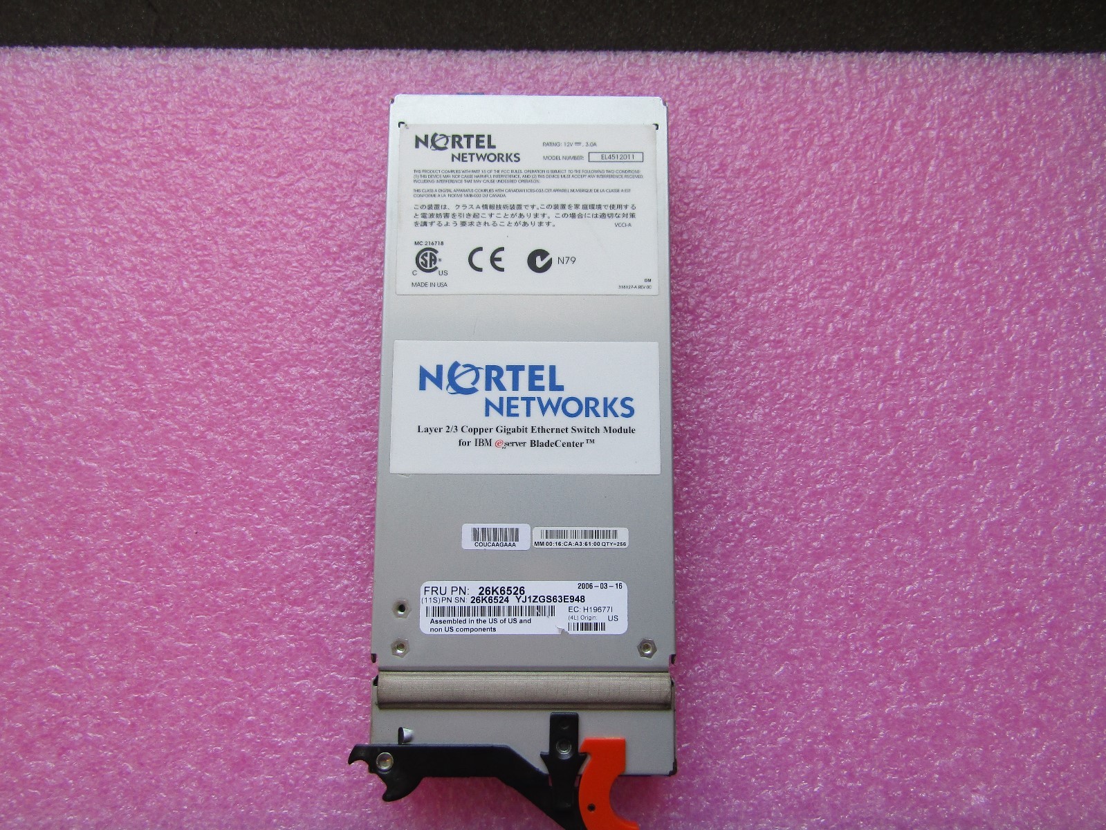 26K6526 6 Port Layer 2/3 Copper Switch Module