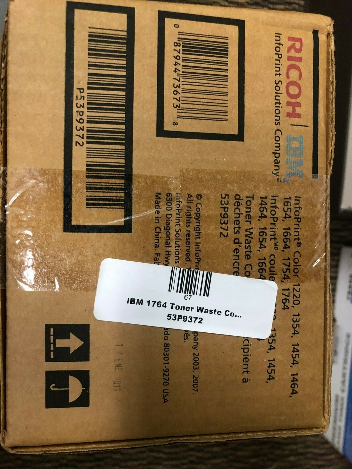 Genuine Ricoh IBM 53P9372 Toner Waste Container Infoprint 39V2316 for 1220 1354