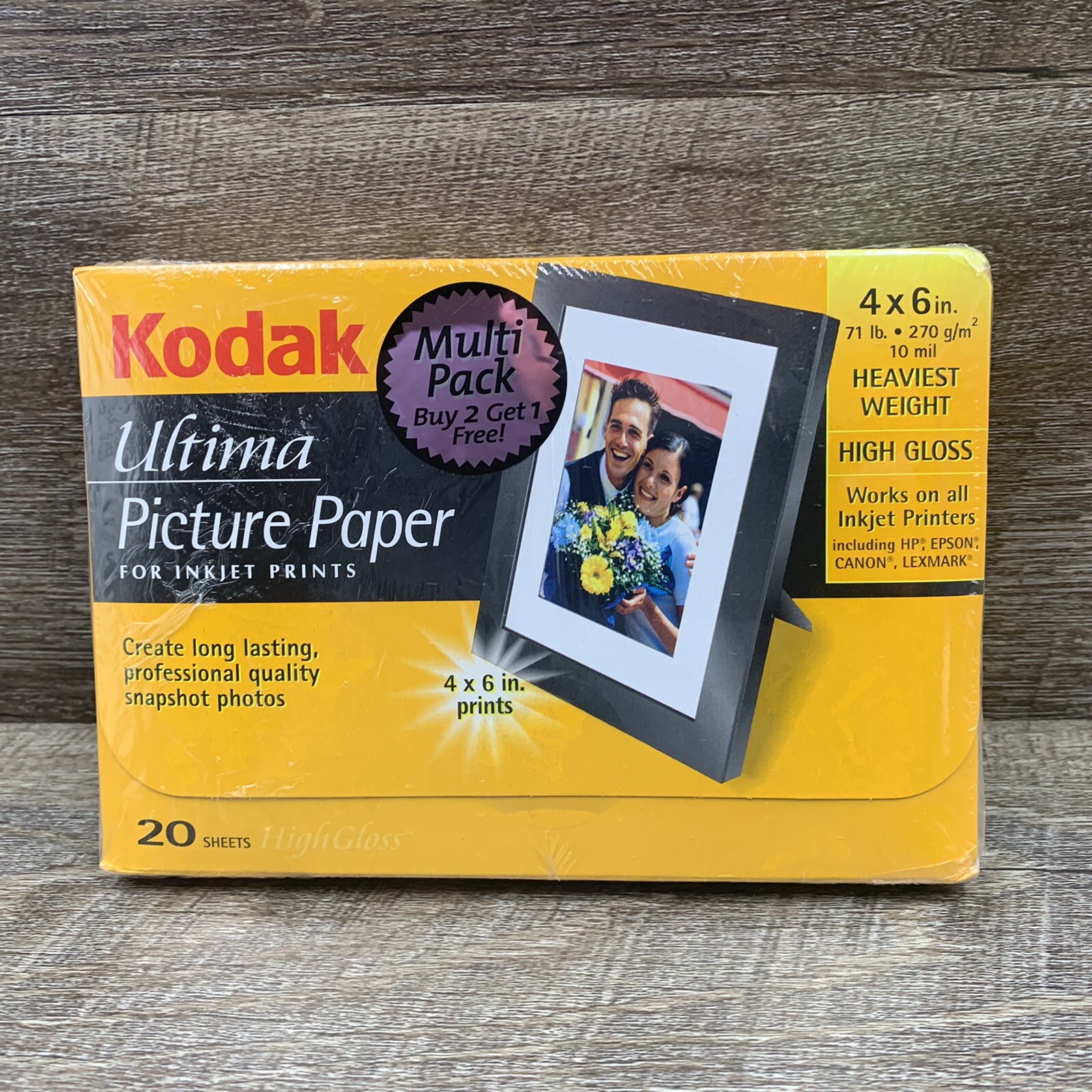 3 Pack Kodak Ultima Picture Paper 4x6 Photo High Gloss Inkjet NEW
