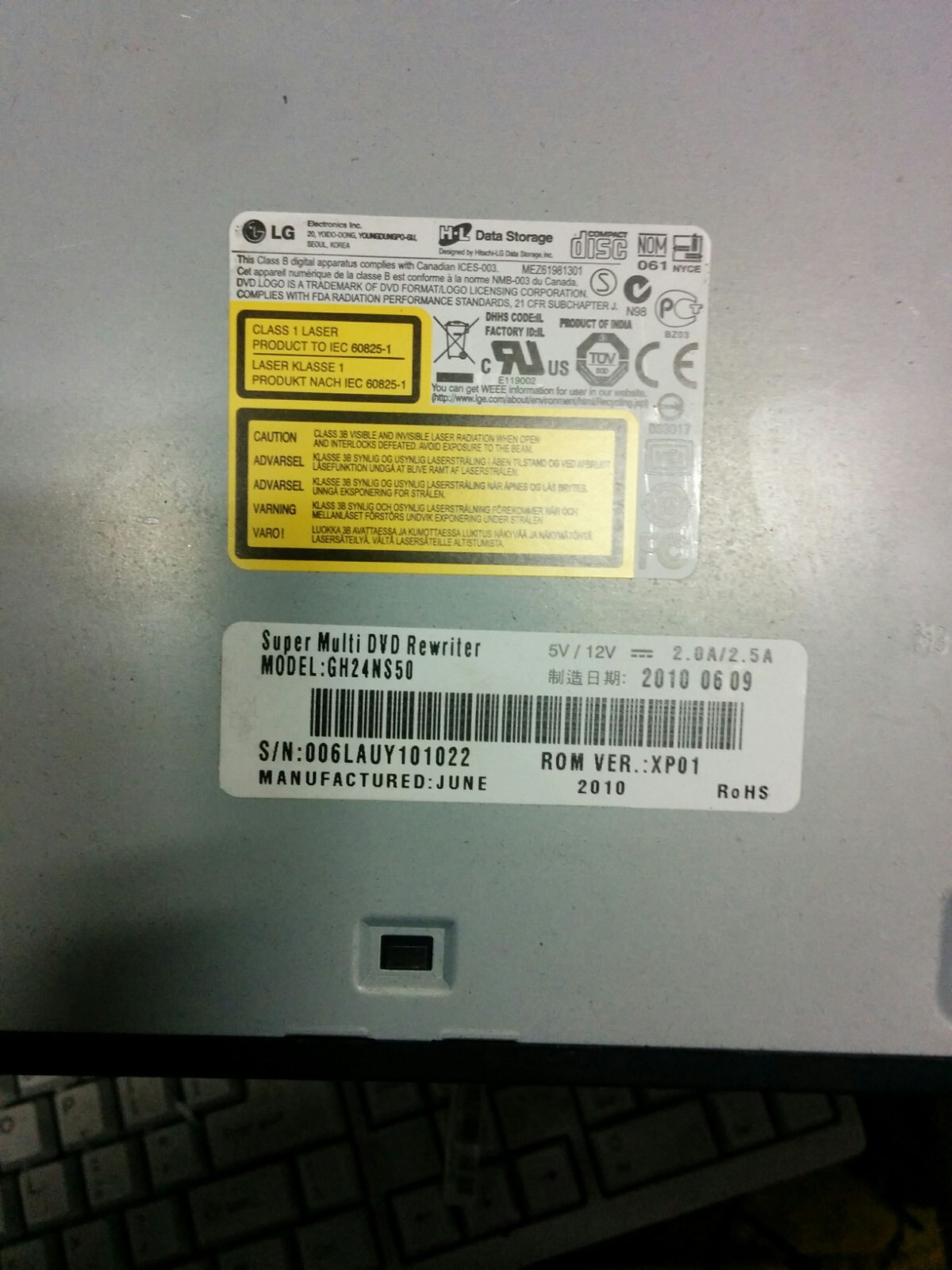 LG Super Multi DVD Rewriter GH24NS50 
