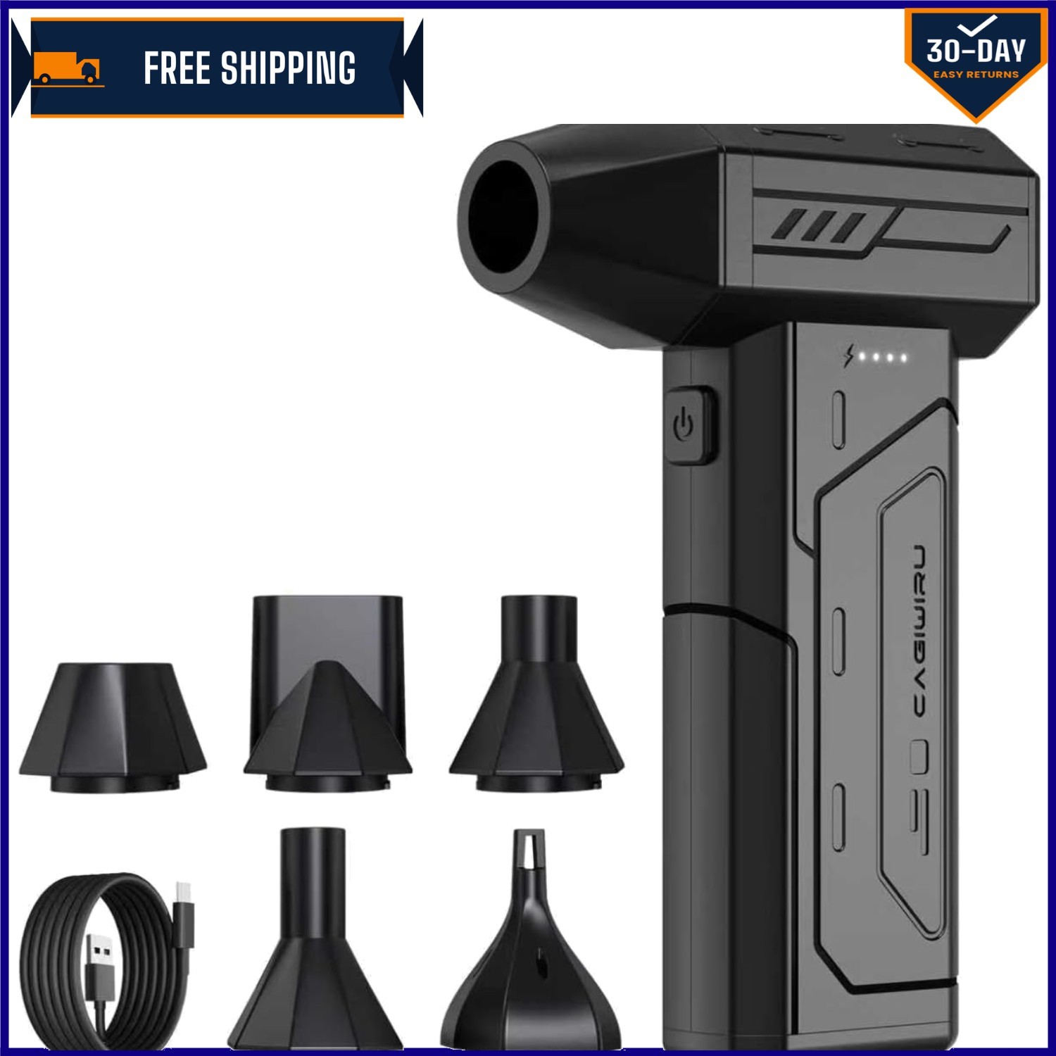 Compact and Lightweight Cordless Air Duster - 240 Min Battery Life & Turbo Power
