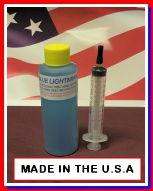 Blue Lightning Print Head Cleaner -HP printers that use 950,951,952,962,932,933