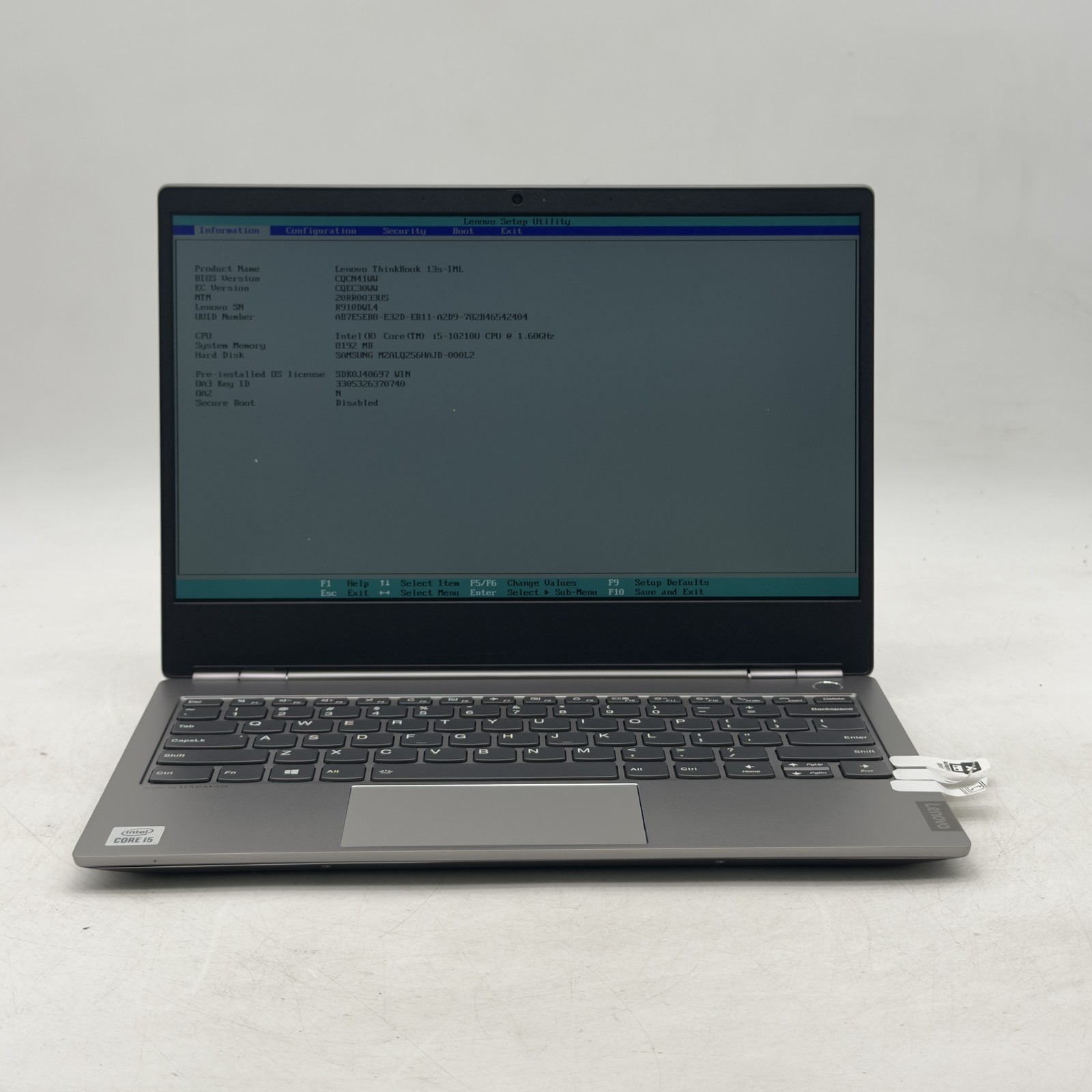 Lenovo ThinkBook 13s 13.3" Intel Core i5-10210U 8GB 256GB No OS - READ