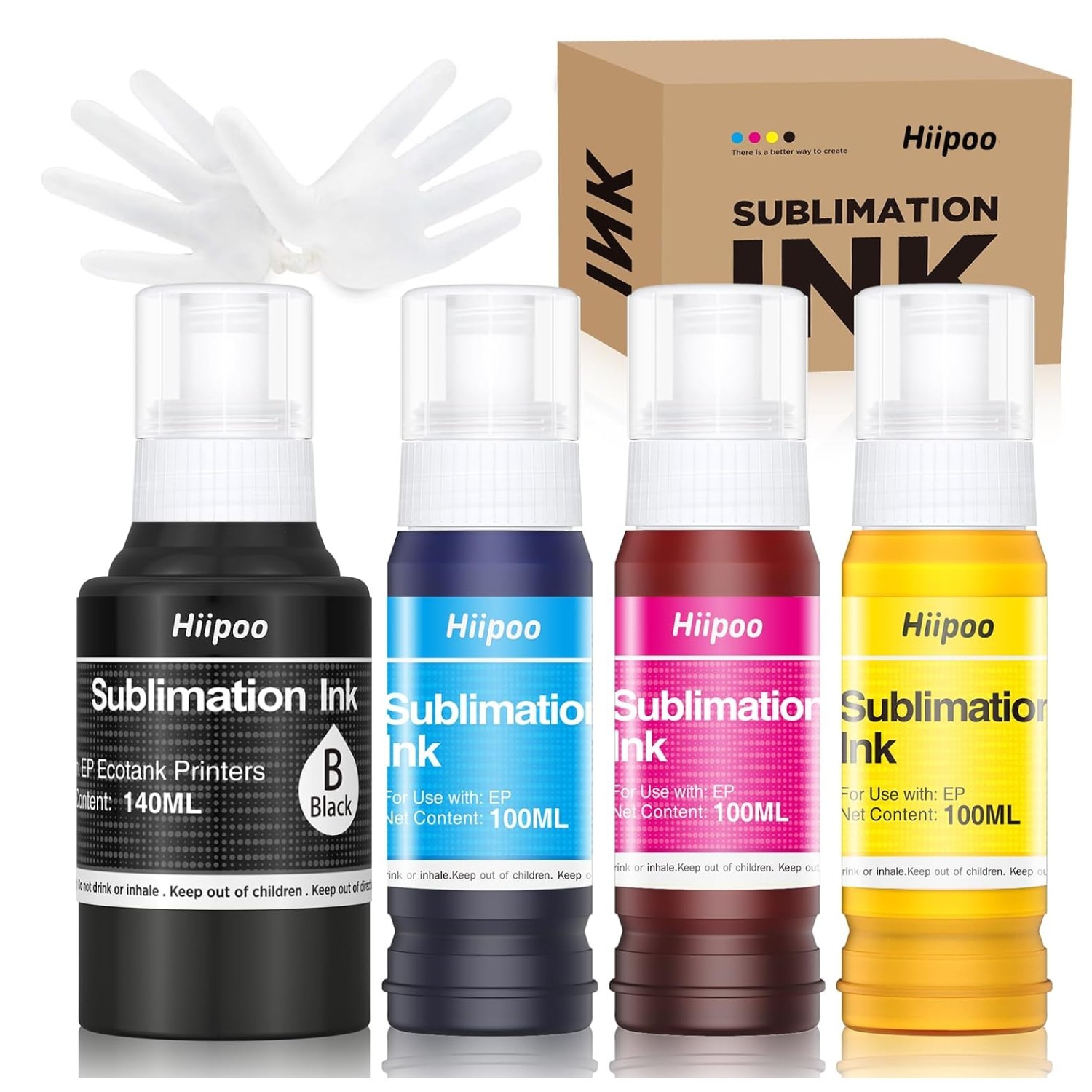 440ML Sublimation Ink Refilled Bottles Compatible For ET2400 ET2720 ET2760