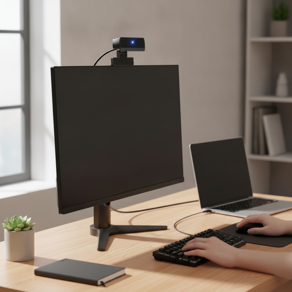 Versatile 1080P Webcam with Braided USB Cable - Instant Setup, Ready for Action