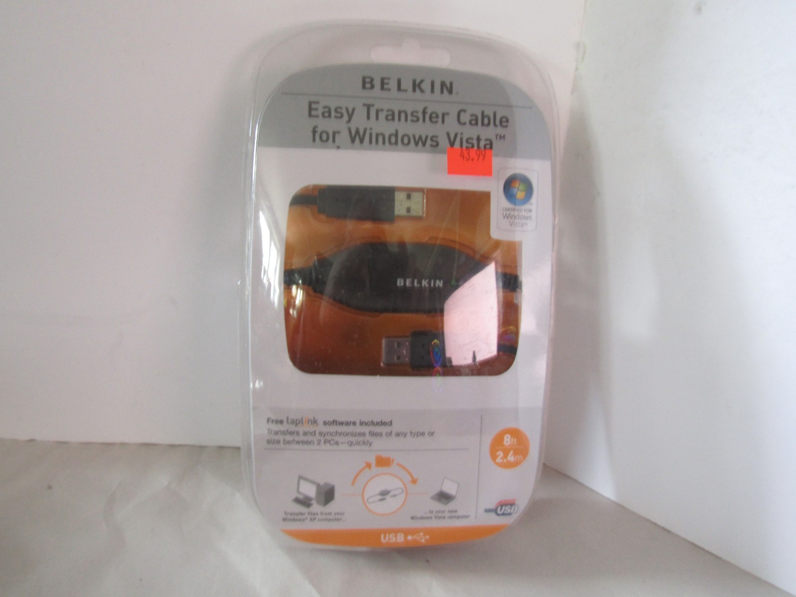 Belkin Easy Transfer Cable USB to USB PC Computer Laptop for Windows Vista New
