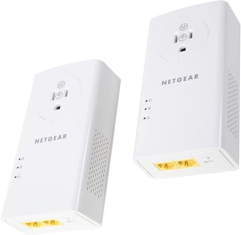 NEW NETGEAR PLP2000 Powerline 2000Mbps Adapter Kit 2-Port Gigabit Passthrough